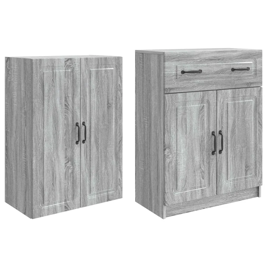 Ensemble de Meubles 2 pcs Sonoma gris Bois d'ingénierie - 4