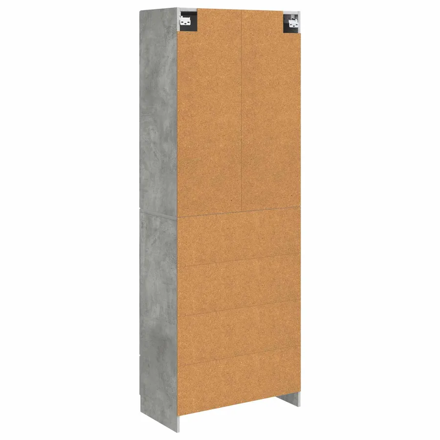 Ensemble de Meubles 2 pcs Gris béton Bois d'ingénierie - 7