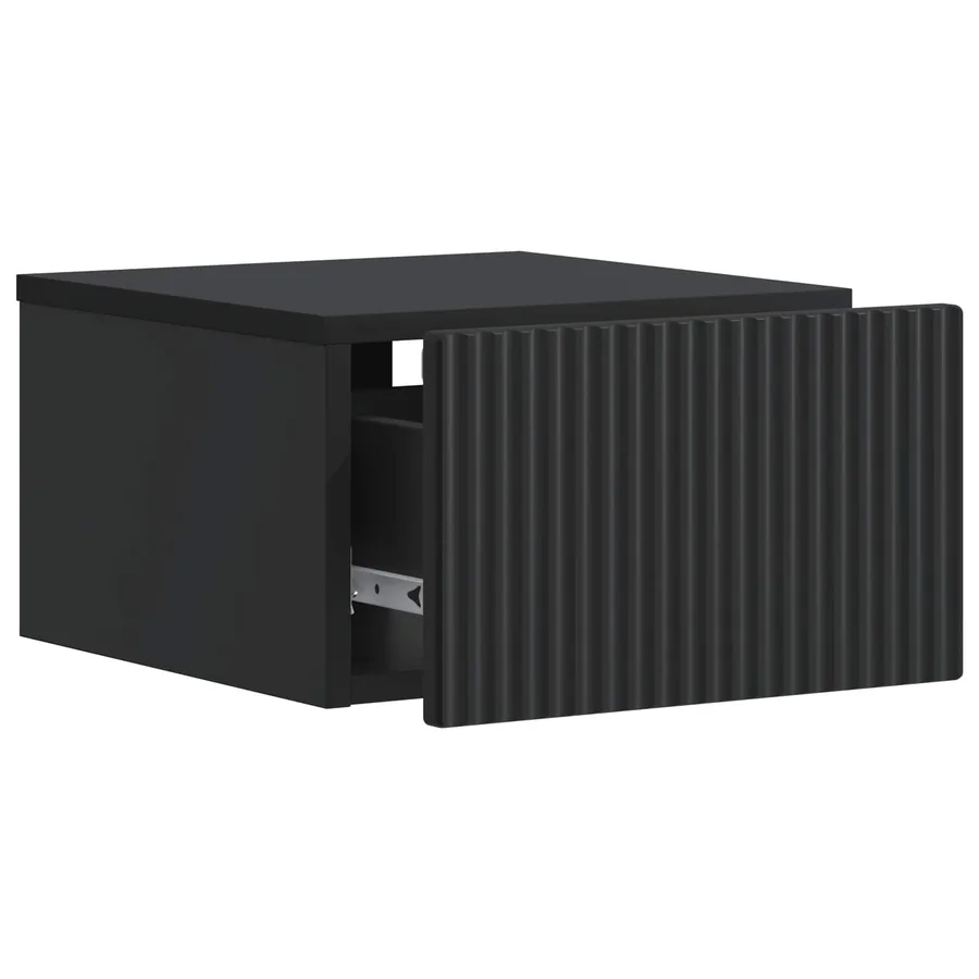Cabinet de chevet mural 2 pcs Noir 33 x 34,5 x 20 cm - 6