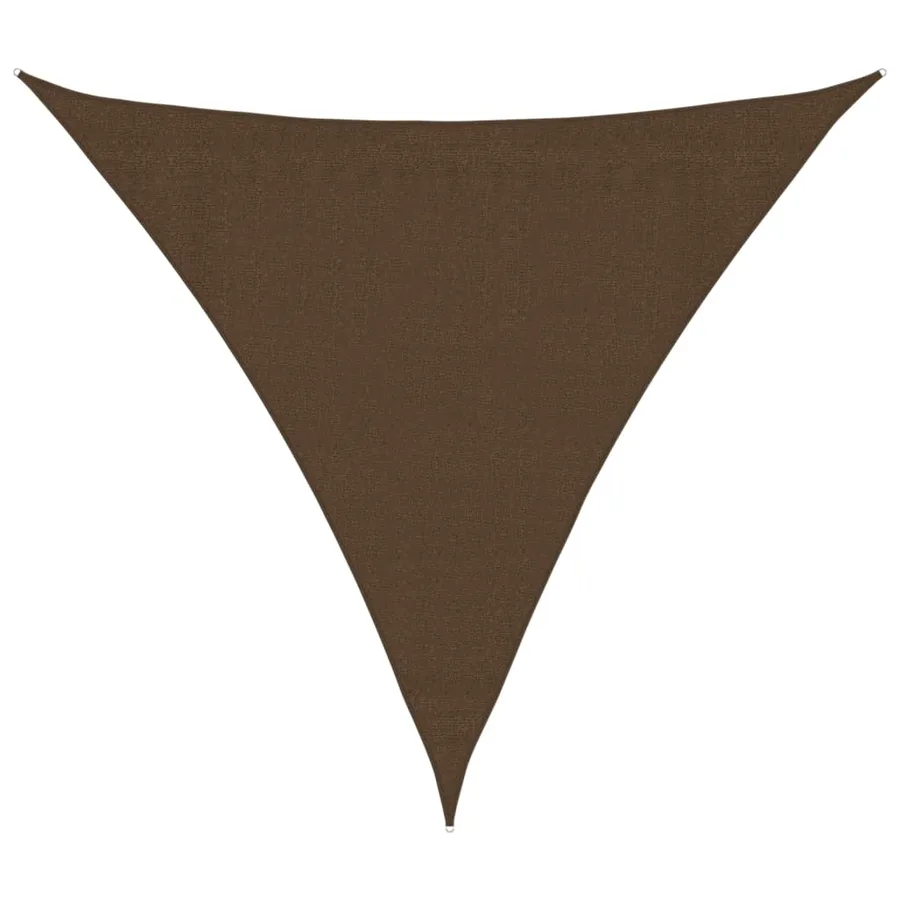 Voile d'ombrage 160 g/m² Marron 3x3x3 m PEHD - 2