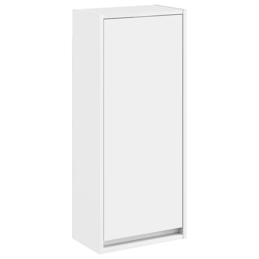 Meuble de lavabo mural Blanc 35 x 20 x 81 cm Bois d'ingénierie - 2