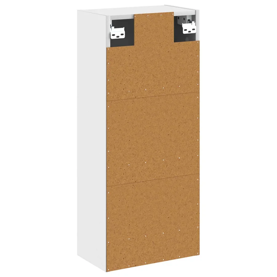 Meuble de lavabo mural Blanc 35 x 20 x 81 cm Bois d'ingénierie - 5