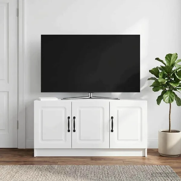 Meuble TV Blanc 99 x 34,5 x 47 cm Bois d'ingénierie