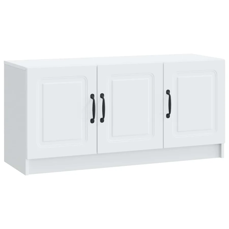 Meuble TV Blanc 99 x 34,5 x 47 cm Bois d'ingénierie - 2