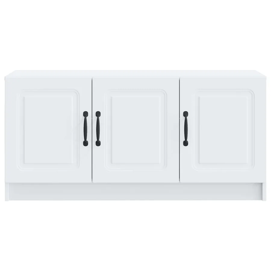 Meuble TV Blanc 99 x 34,5 x 47 cm Bois d'ingénierie - 6
