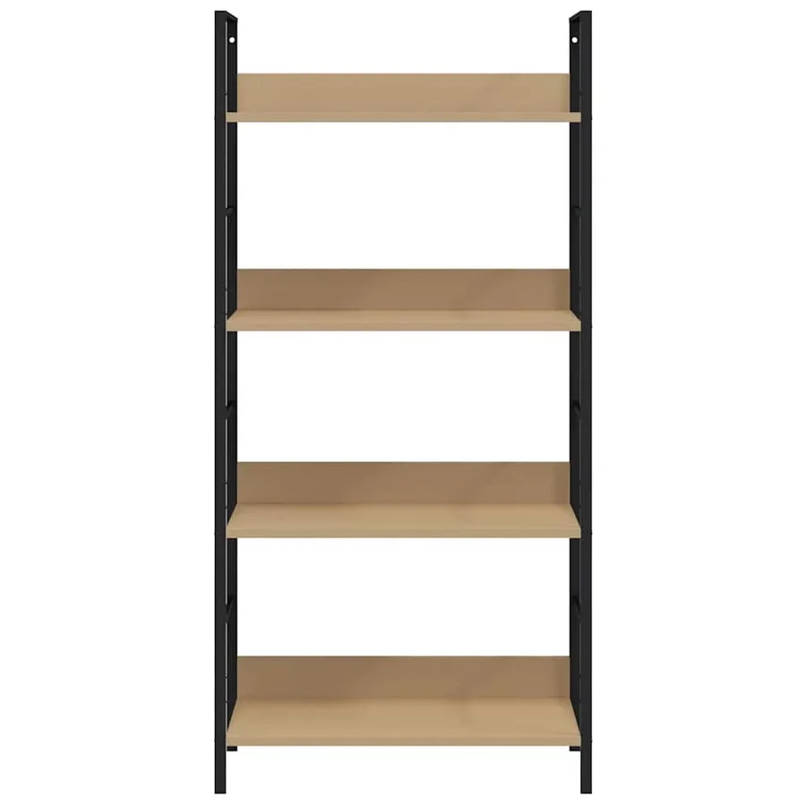 Bibliothèque à 4 niveaux chêne 60x27,6x124,5 cm bois ingénierie - 5