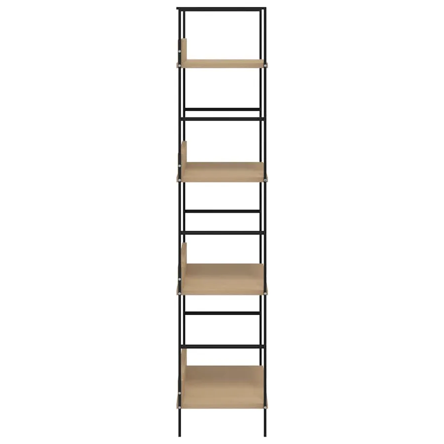 Bibliothèque à 4 niveaux chêne 60x27,6x124,5 cm bois ingénierie - 6