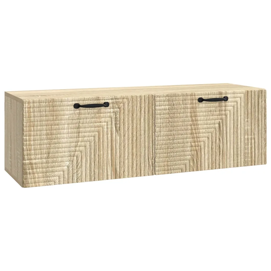 Meuble TV mural Chêne Sonoma 98 x 31 x 30 cm Bois d'ingénierie - 2