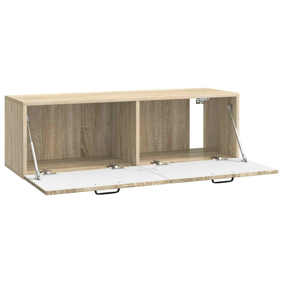 Meuble TV mural Chêne Sonoma 98 x 31 x 30 cm Bois d'ingénierie - 5