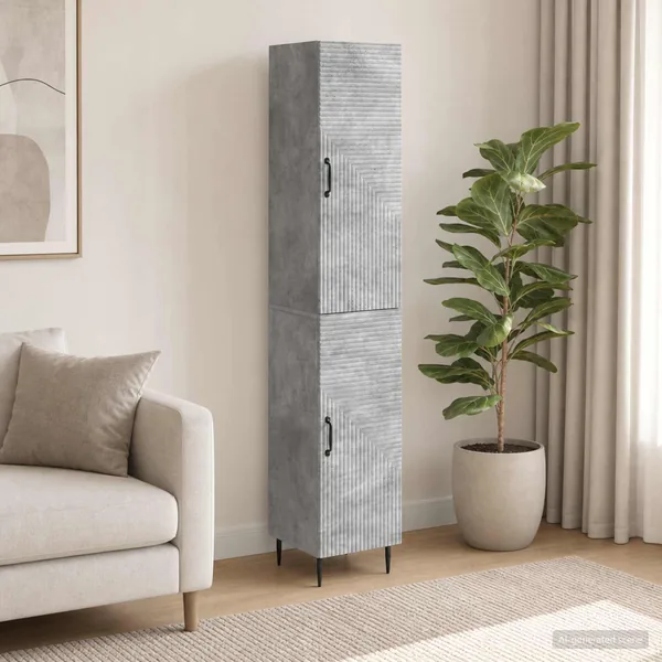 Ensemble de Meubles 2 pcs Gris béton 33 x 34,5 x 89,5 cm