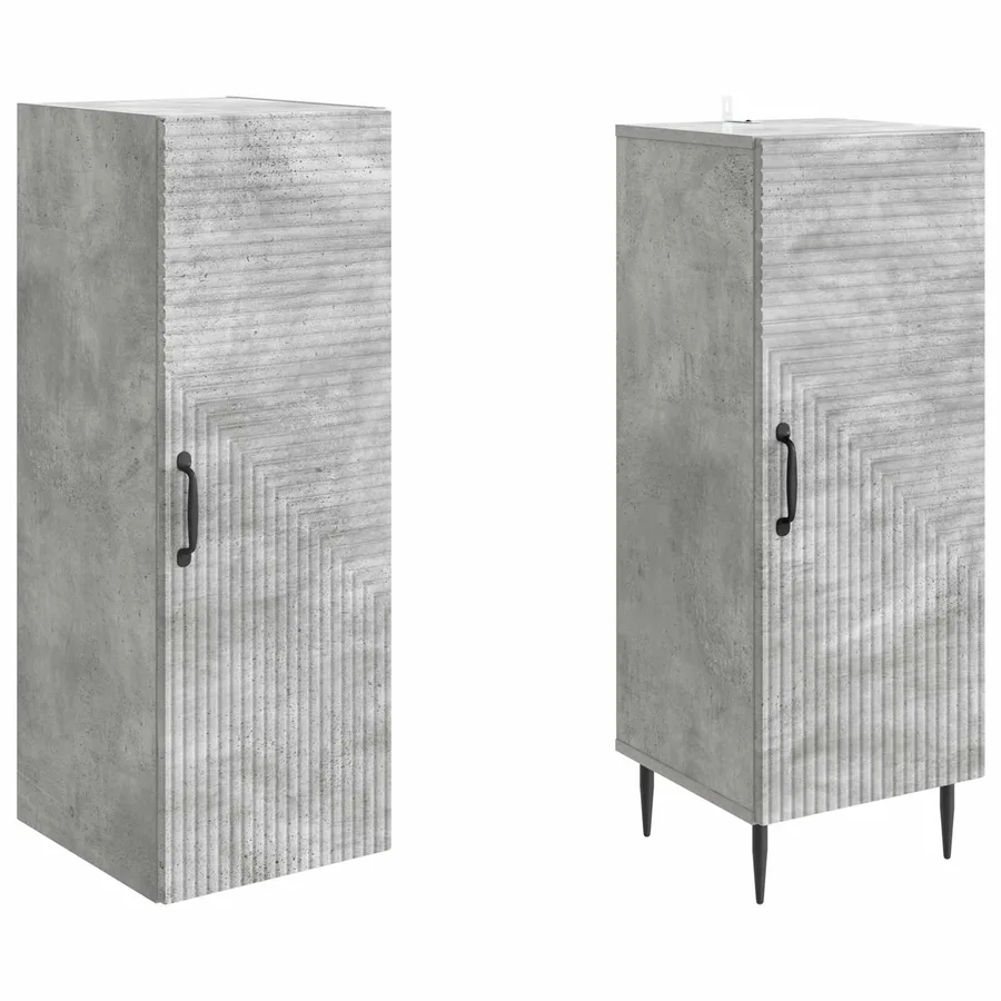 Ensemble de Meubles 2 pcs Gris béton 33 x 34,5 x 89,5 cm - 4