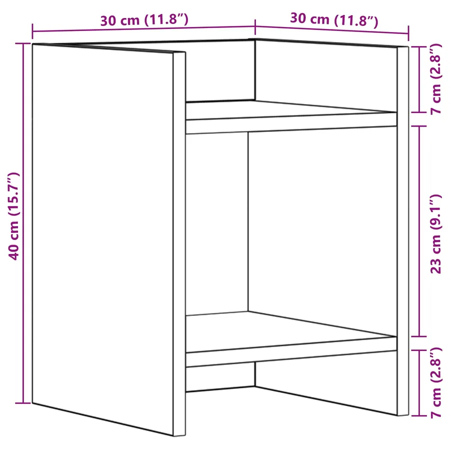 Support de Plante 2 pc Blanc 30 x 30 x 40 cm Bois d’ingénierie - 10