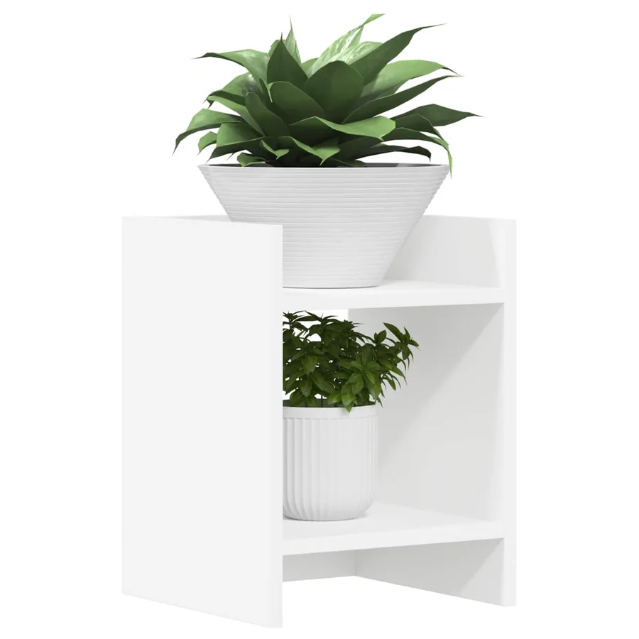 Support de Plante 2 pc Blanc 30 x 30 x 40 cm Bois d’ingénierie - 3