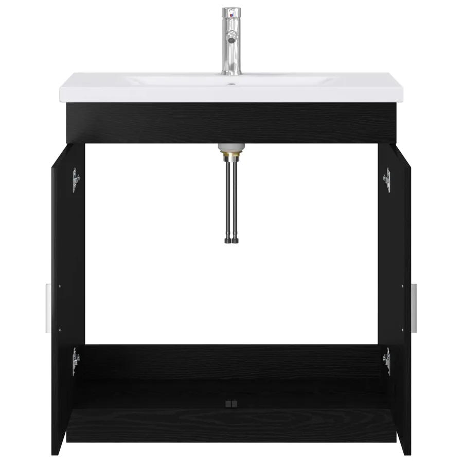 Ensemble de mobilier de salle de bain Chêne noir - 3