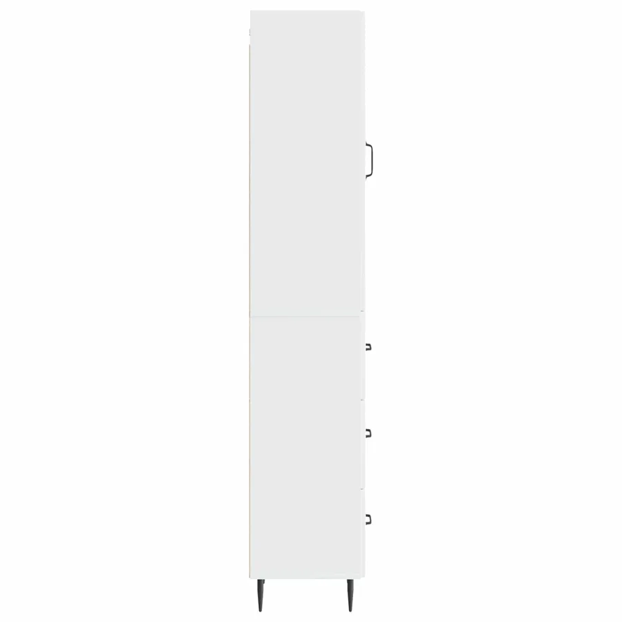 Ensemble de Meubles 2 pcs Blanc brillant 33 x 34,5 x 90 cm - 6