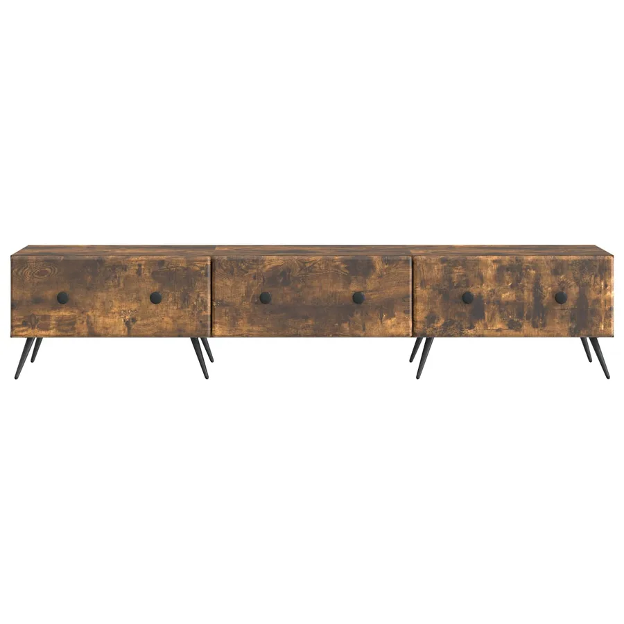 Meuble TV Chêne fumé 147 x 34,5 x 30 cm Bois d'ingénierie - 6