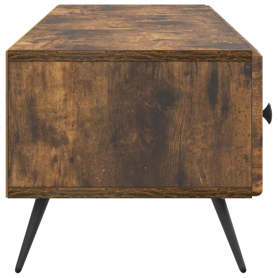 Meuble TV Chêne fumé 147 x 34,5 x 30 cm Bois d'ingénierie - 7