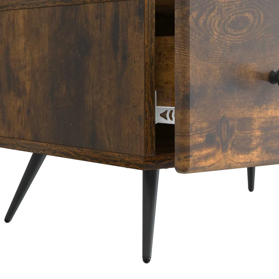Meuble TV Chêne fumé 147 x 34,5 x 30 cm Bois d'ingénierie - 9
