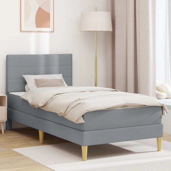 Cadre de lit Gris clair 100 x 200 cm Polyester
