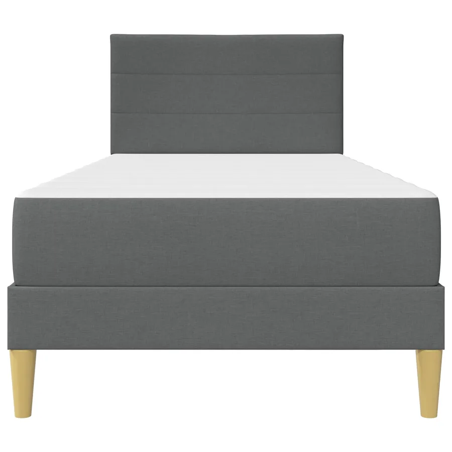 Cadre de lit Gris foncé 90 x 190 cm Polyester - 6