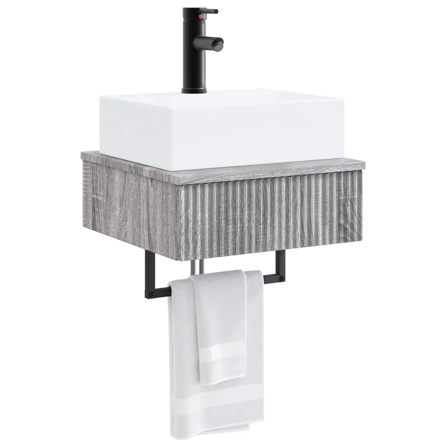 Basin de lavage mural Sonoma gris 40 x 41 x 39 cm - 3