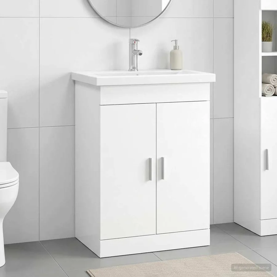 Ensemble de mobilier de salle de bain Blanc 61 x 40 x 84,5 cm