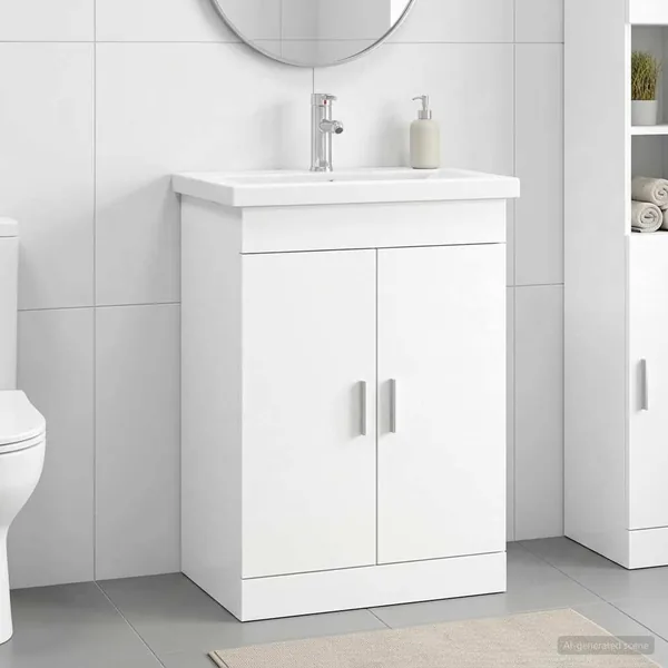 Ensemble de mobilier de salle de bain Blanc 61 x 40 x 84,5 cm