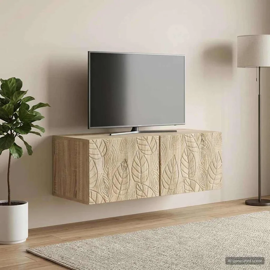 Meuble TV mural 59,5 x 31 cm Chêne Sonoma Bois d'ingénierie