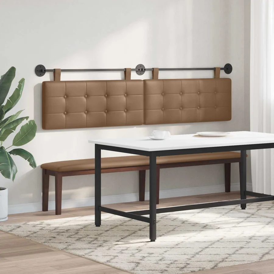 Tête de lit suspendue Cappuccino Simili cuir - 4