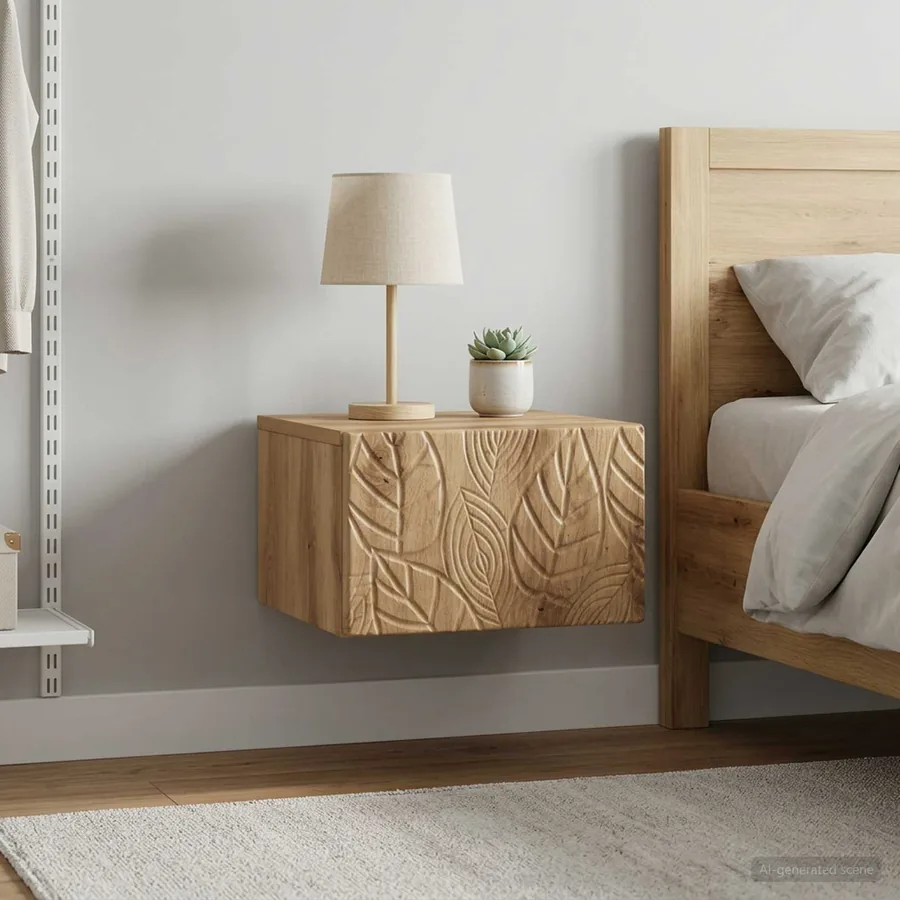Table d'appoint murale 2 pc Chêne artisanal 34,5 x 33 x 20 cm