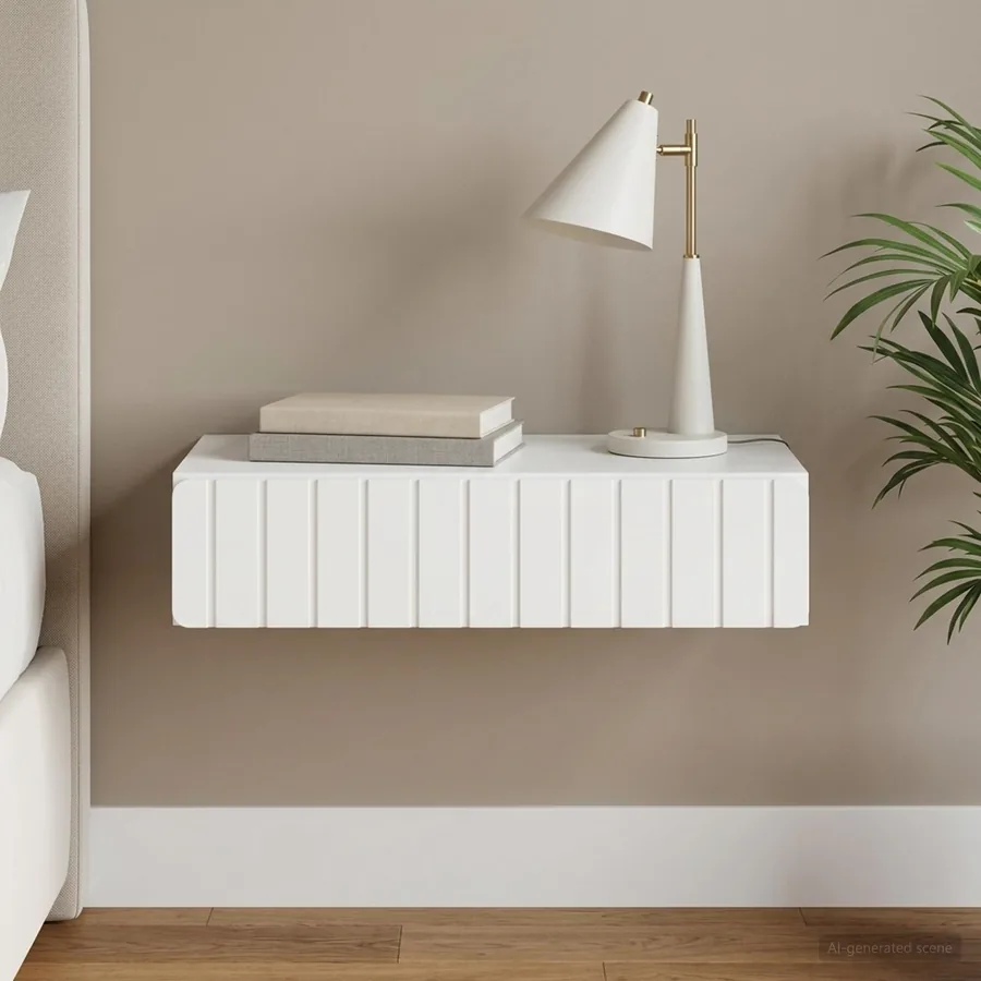 Table d'appoint murale Blanc 87,5 x 34,5 x 17 cm