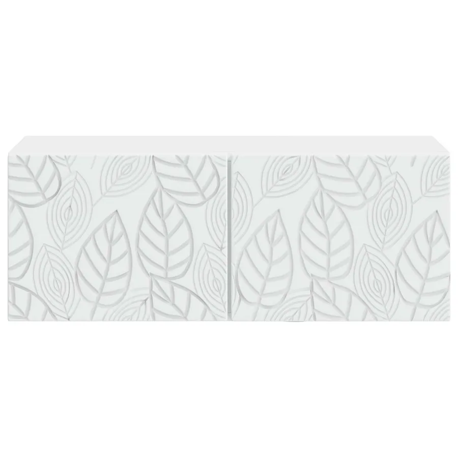 Meuble TV mural 59,5 x 31 cm Blanc Bois d'ingénierie - 5