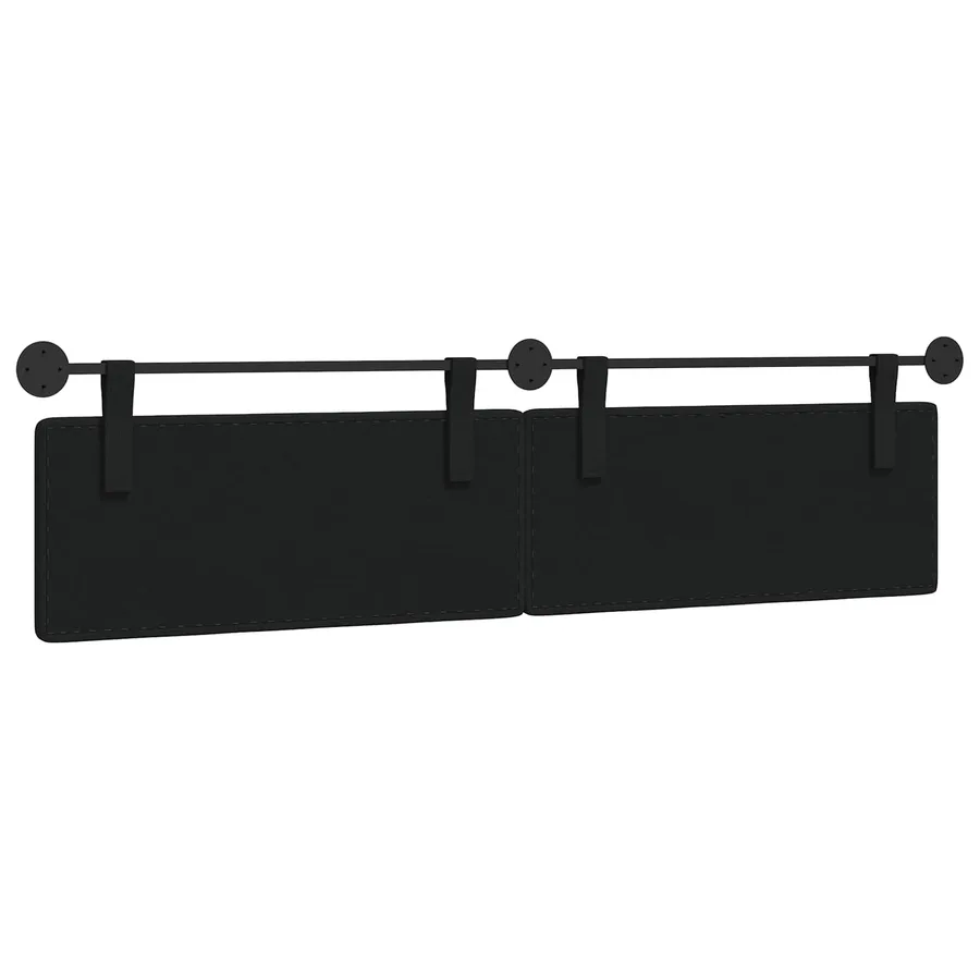 Tête de lit suspendue Noir Tissu - 7