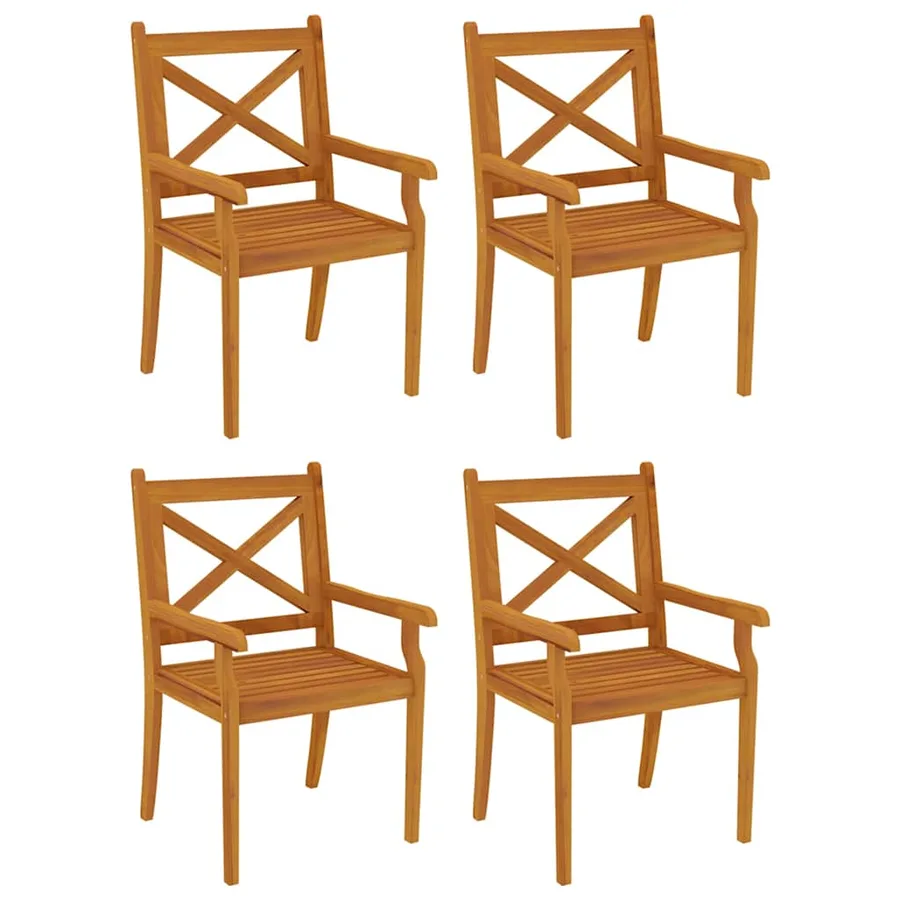 Ensemble à manger de jardin 5 pcs Bois d'acacia solide - 7