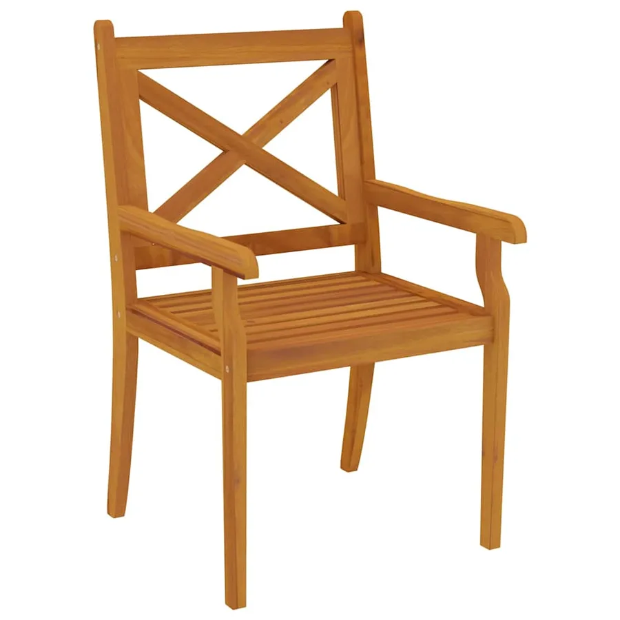 Ensemble à manger de jardin 5 pcs Bois d'acacia solide - 8