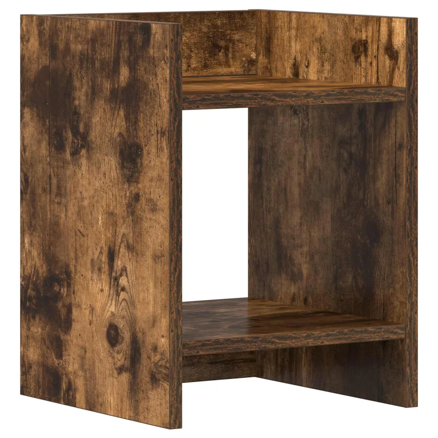 Support de Plante Chêne Fumé 30 x 30 x 40 cm Bois d’ingénierie - 2