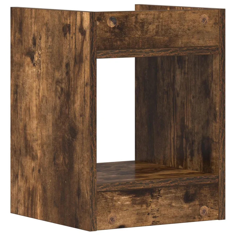 Support de Plante Chêne Fumé 30 x 30 x 40 cm Bois d’ingénierie - 7