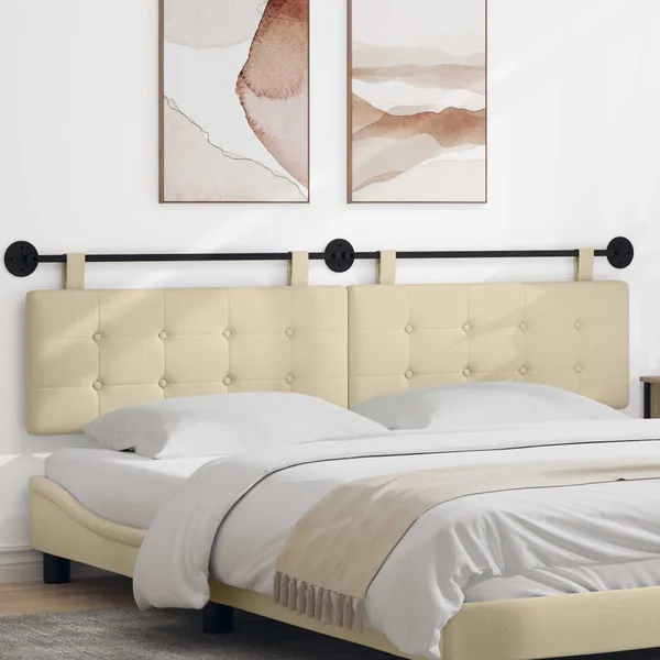 Tête de lit suspendue Crème tissu
