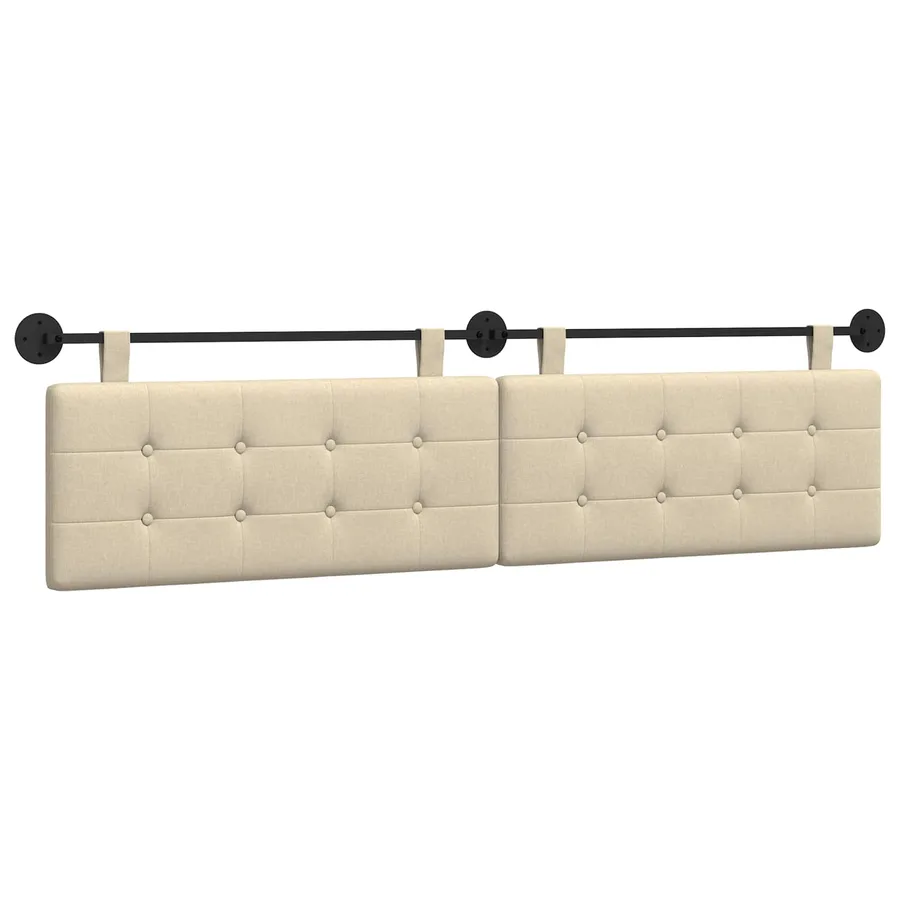 Tête de lit suspendue Crème tissu - 2