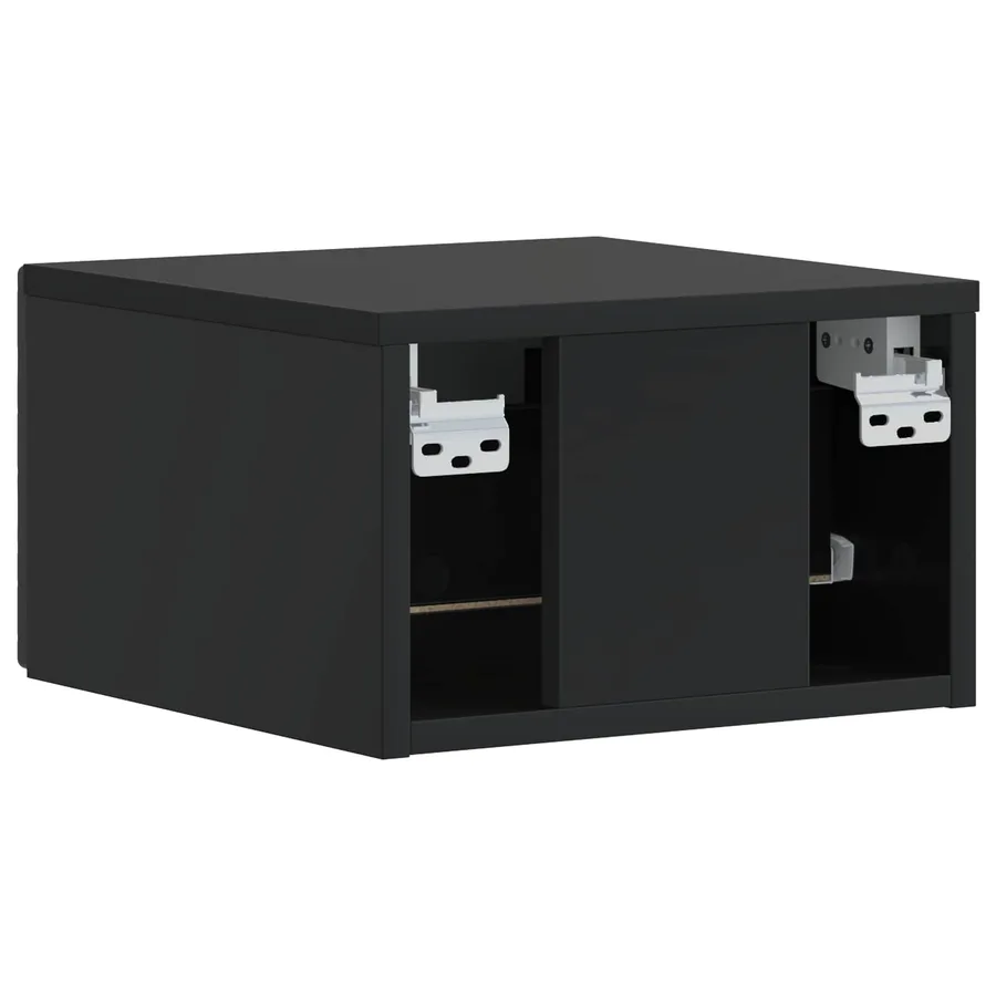 Table d'appoint murale Noir 34,5 x 33 x 20 cm Bois d'ingénierie - 6