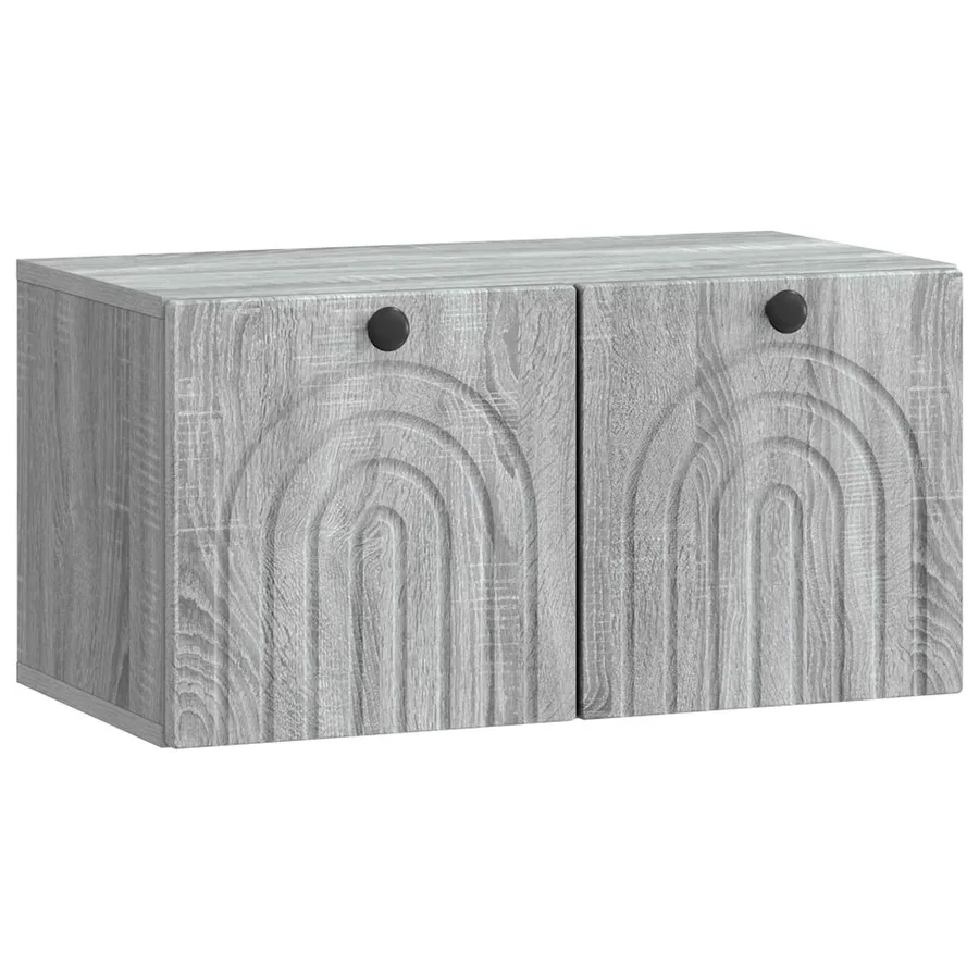Meuble TV mural Sonoma gris 59,5 x 31 x 30 cm Bois d'ingénierie - 2