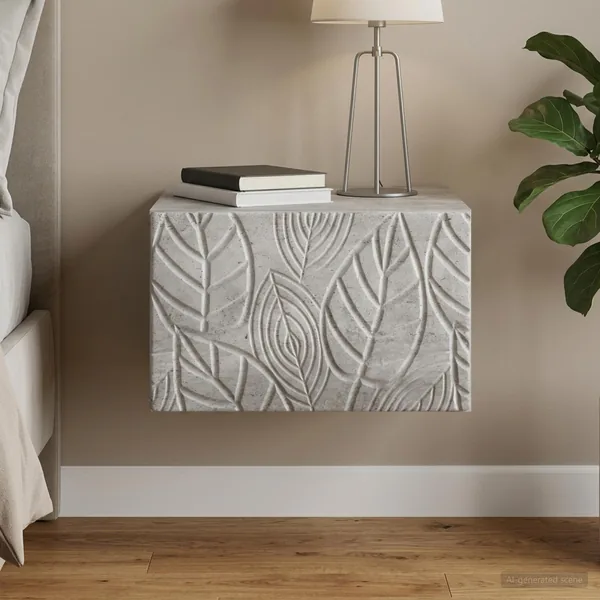 Table d'appoint murale Gris béton 34,5 x 33 x 20 cm