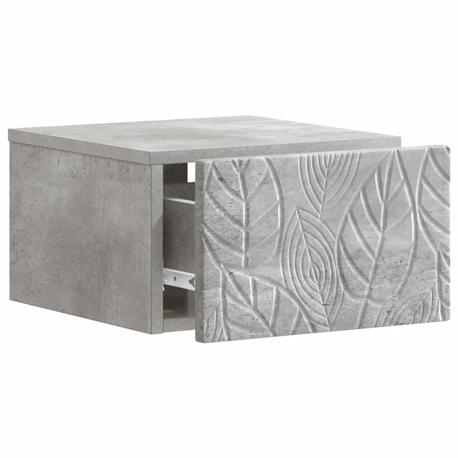 Table d'appoint murale Gris béton 34,5 x 33 x 20 cm - 3