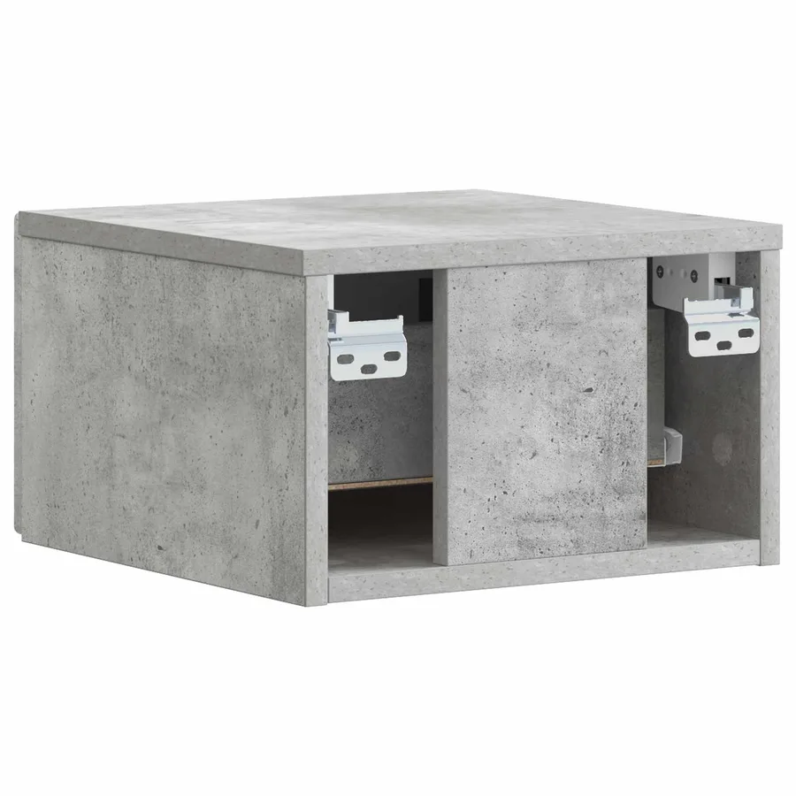 Table d'appoint murale Gris béton 34,5 x 33 x 20 cm - 6