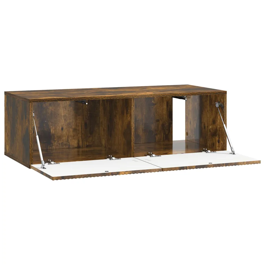 Meuble TV mural Chêne fumé 98 x 41 x 30 cm Bois d'ingénierie - 5