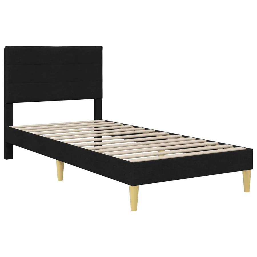 Cadre de lit Noir 80 x 200 cm Polyester - 4