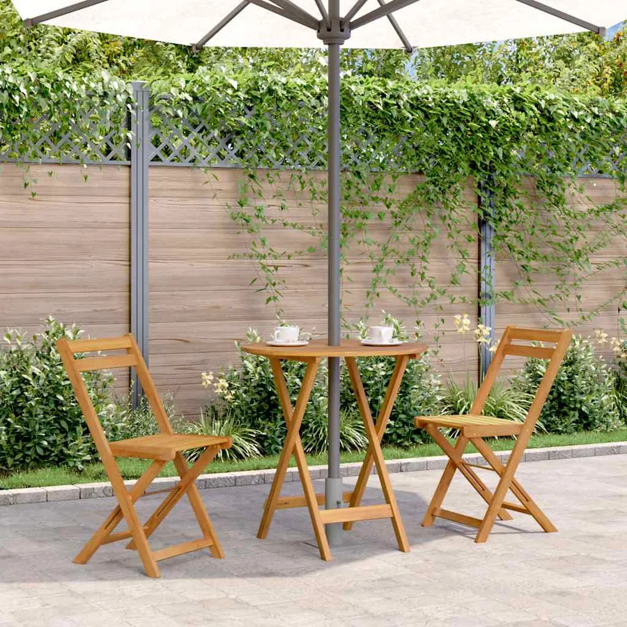 Table pliable de jardin 70 cm Bois d'acacia solide