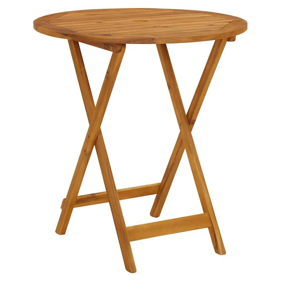 Table pliable de jardin 70 cm Bois d'acacia solide - 2