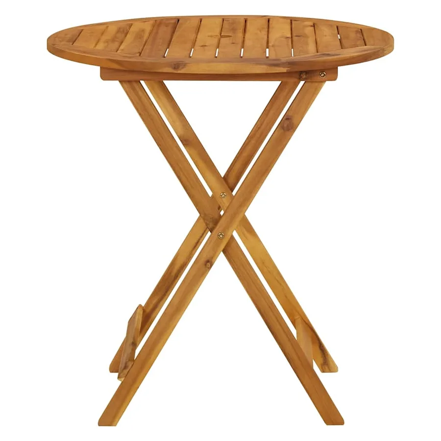 Table pliable de jardin 70 cm Bois d'acacia solide - 5