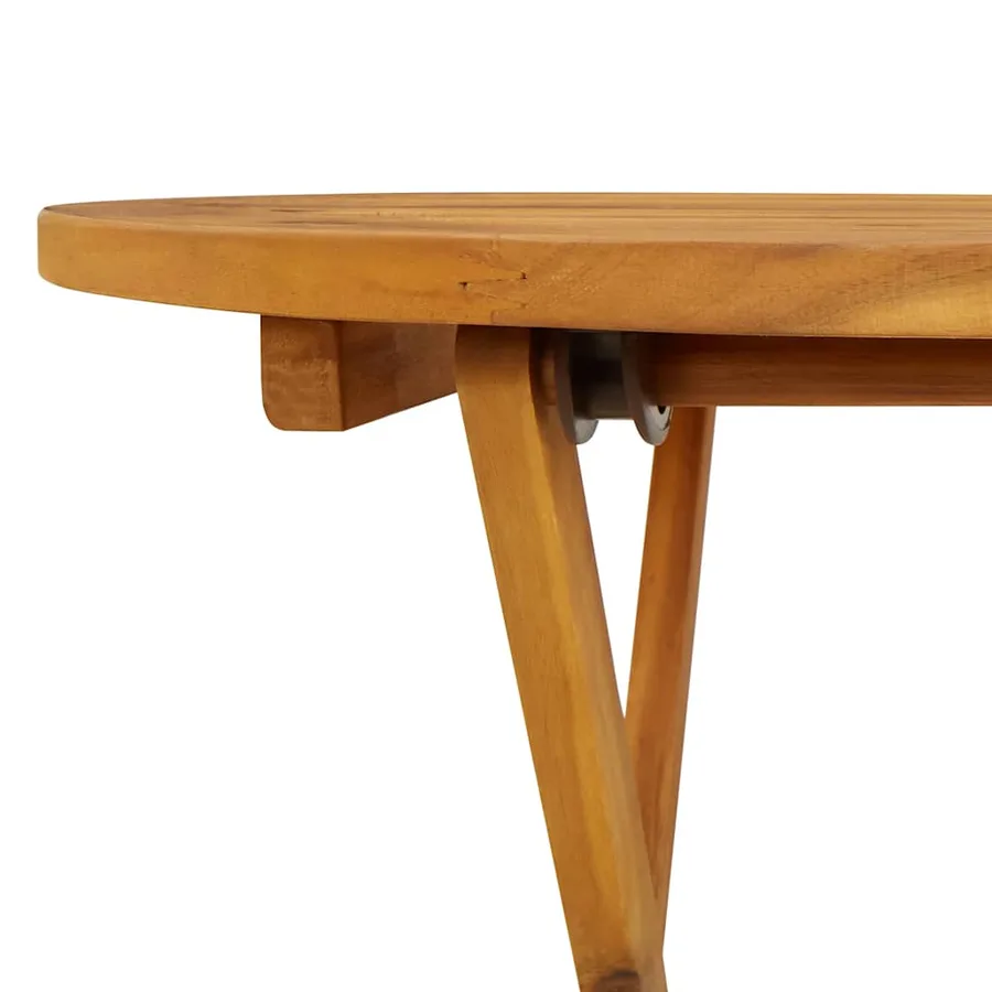 Table pliable de jardin 70 cm Bois d'acacia solide - 9